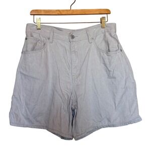 Levis Premium High Baggy Shorts Womens 30 Light Beige Linen Lyocell blend